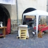 Le banc fustier : Stand de l atelier du banc fustier à la fête du terroir à saint bonnet le 8 aout 2010