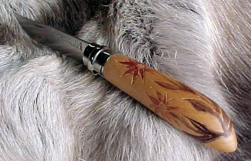 Le banc fustier : Opinel edelweiss